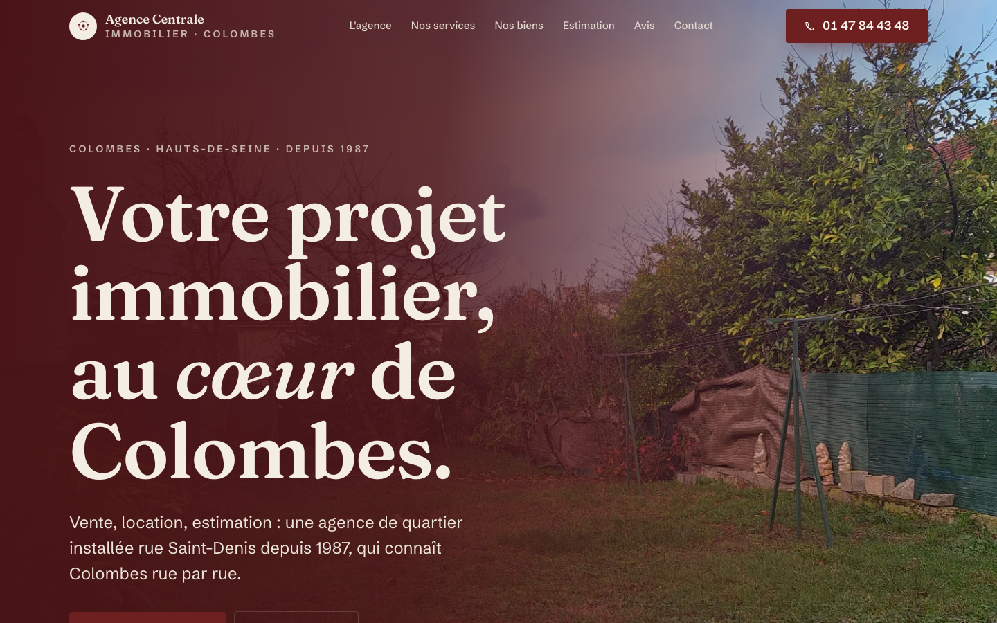 Refonte de Agence Centrale Immobilier par Nexsua