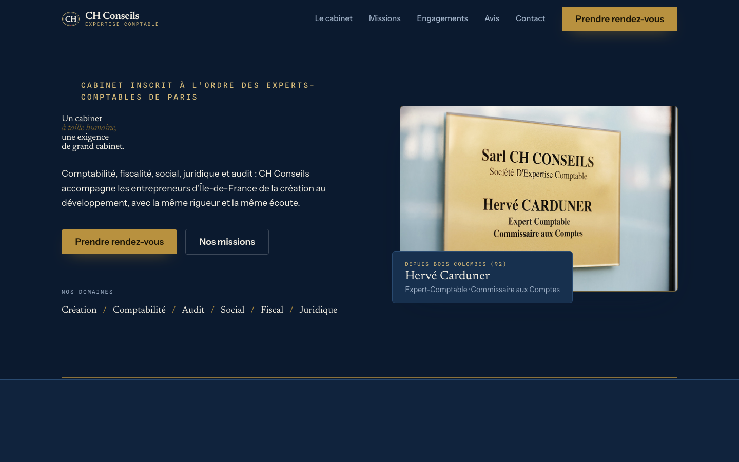 Refonte de CH Conseils par Nexsua