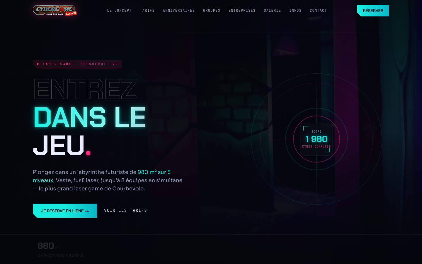 Refonte de Cybergame par Nexsua
