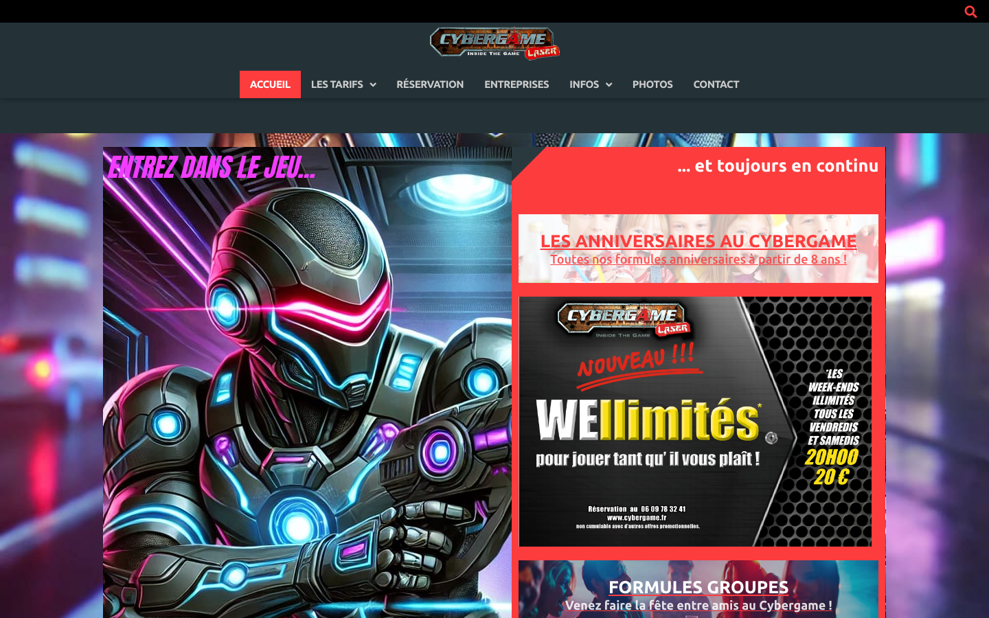 Site actuel de Cybergame