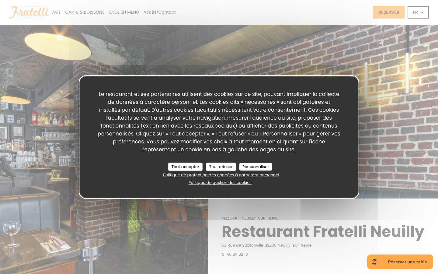Site actuel de Fratelli Neuilly