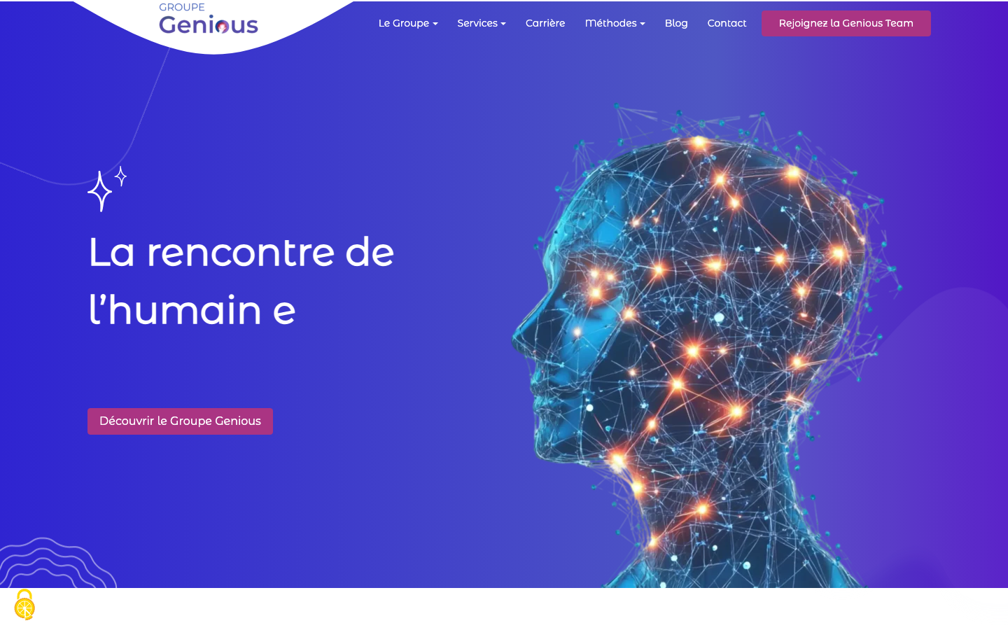 Site actuel de Groupe Genious