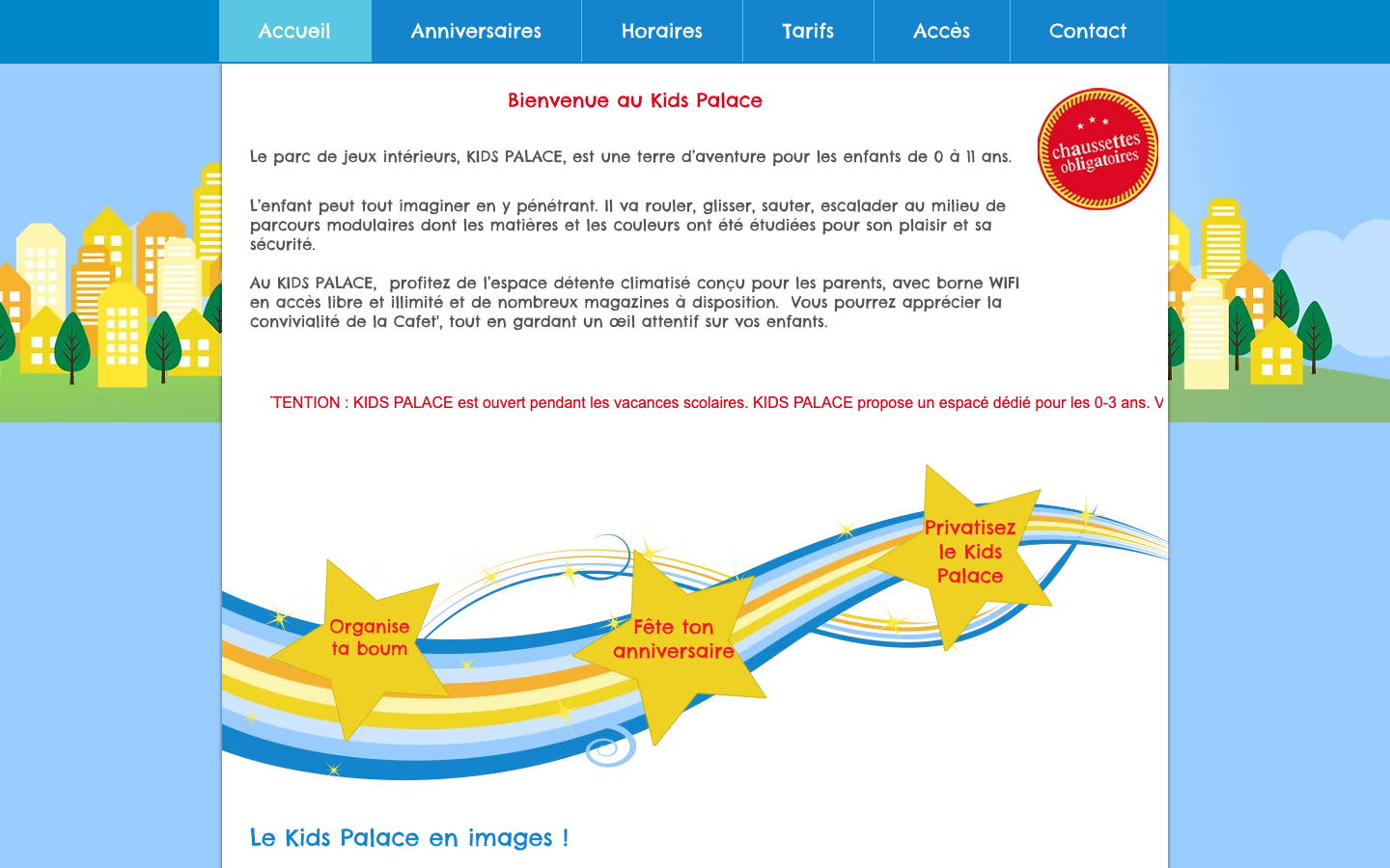 Site actuel de Kids Palace