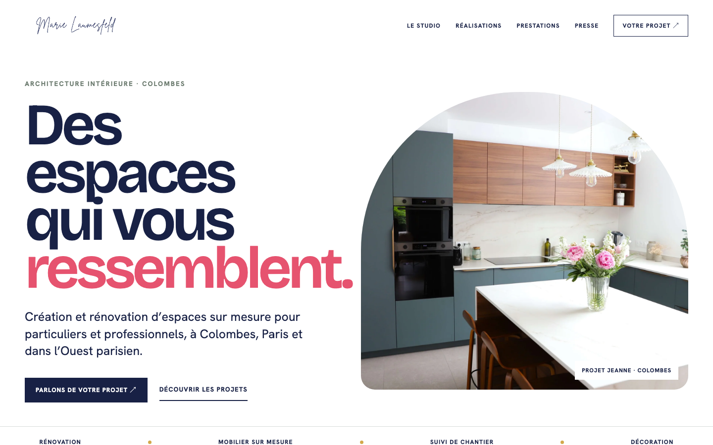 Refonte de Studio Marie Laumesfeld par Nexsua
