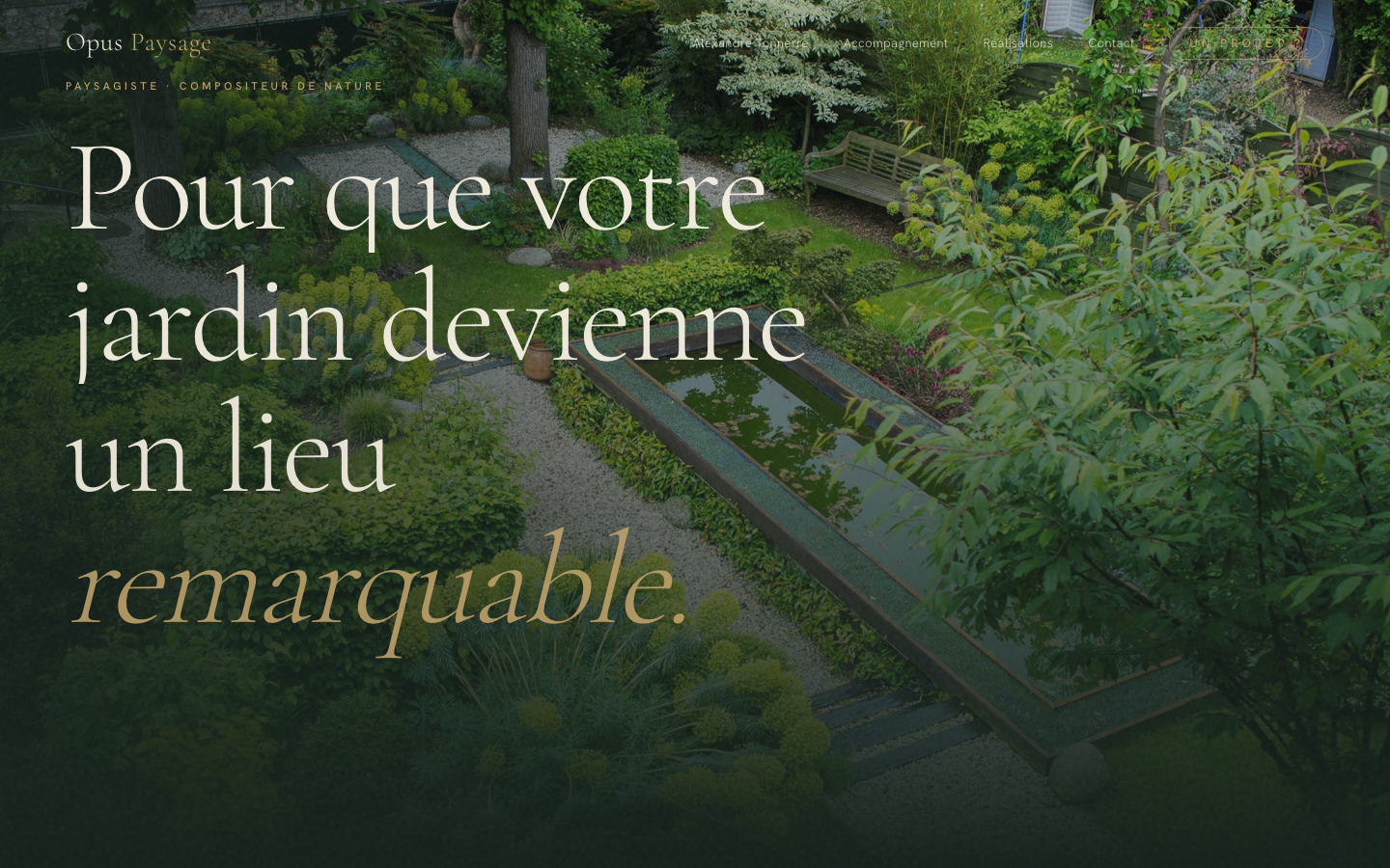 Refonte de Opus Paysage par Nexsua