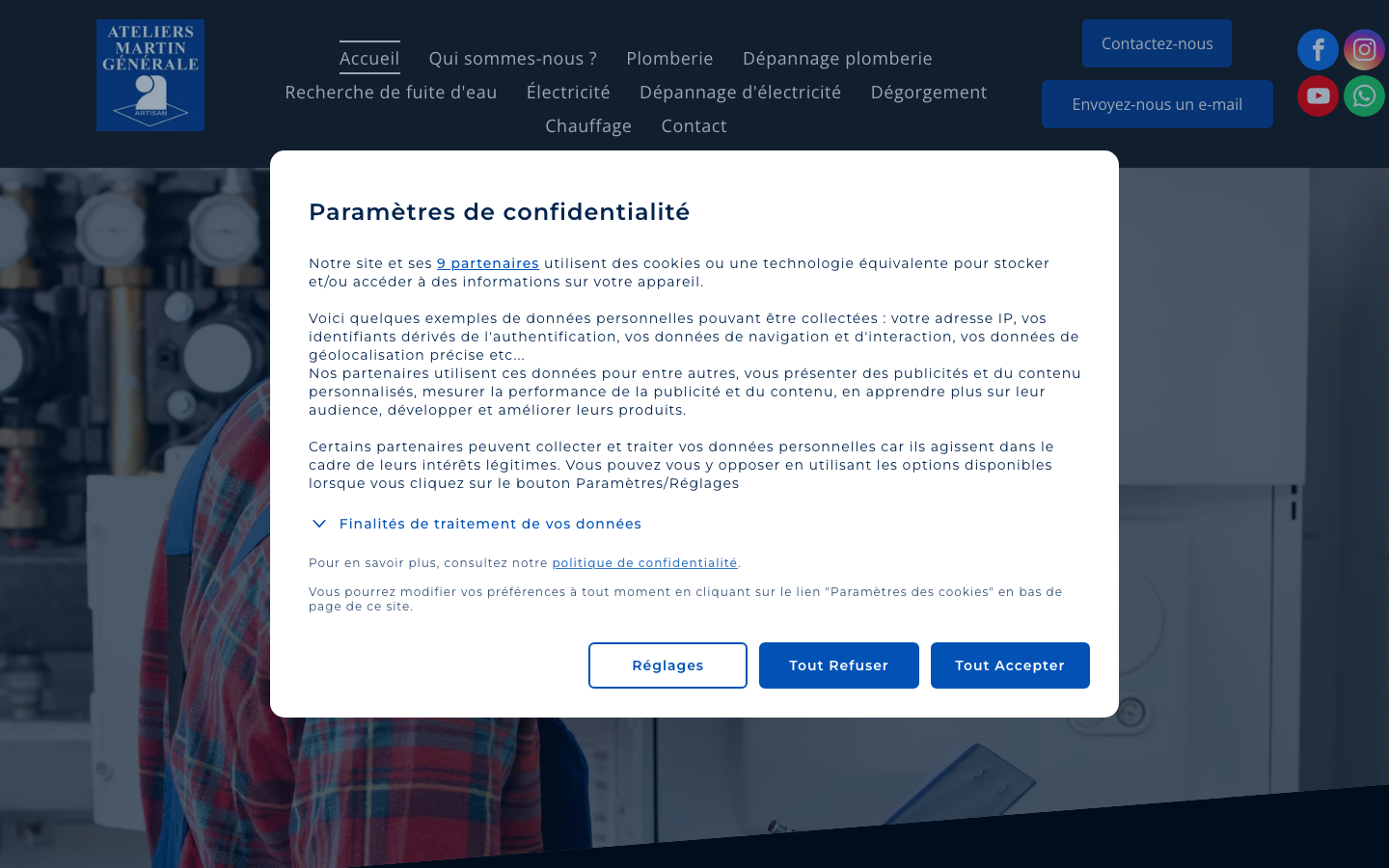 Site actuel de Plombier Colombes