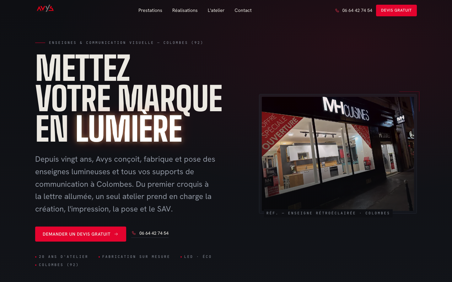 Refonte de Avys (Pub92) par Nexsua