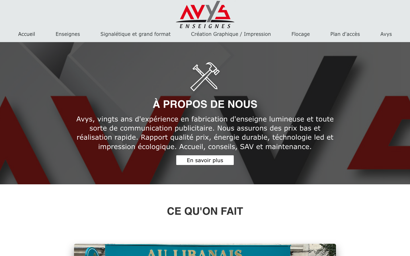 Site actuel de Avys (Pub92)