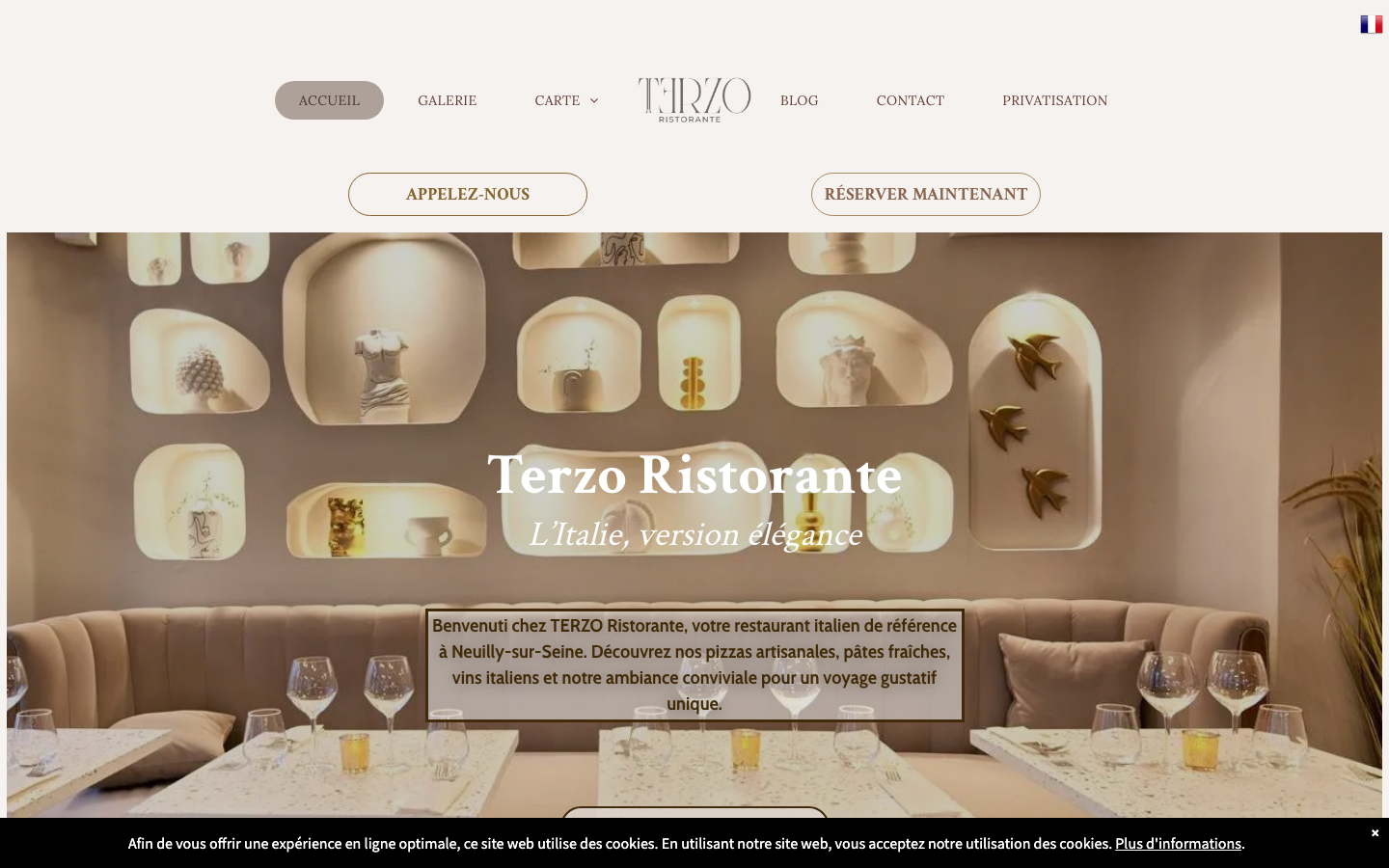 Site actuel de Terzo Ristorante